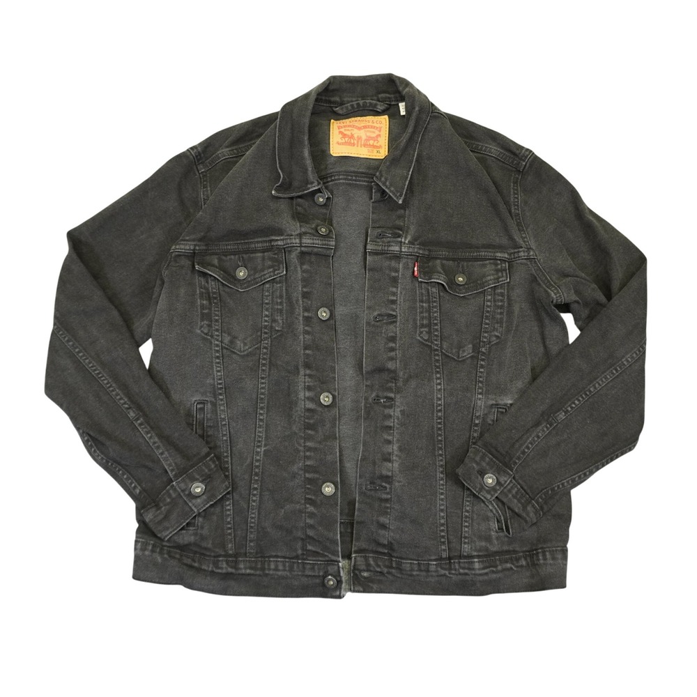 Levi's Trucker Jacket Mens XL Faded Black Type 3 III Denim Button Front